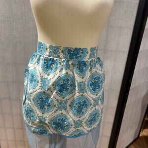 Vintage Blue Floral Sheer Apron